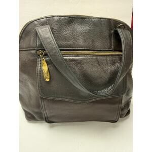 Vintage Slouchy Leather Shoulder Bag Urban Utility Boho 90s Valerie Stevens